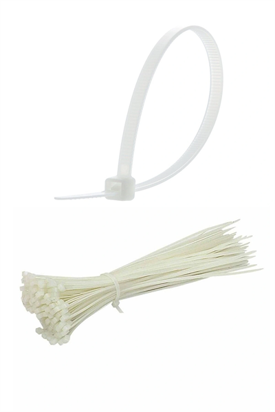 100 Adet Plastik Cırt Kelepçe Kablo Bağı Kablo Düzenleyici-4.8 X 380 Mm