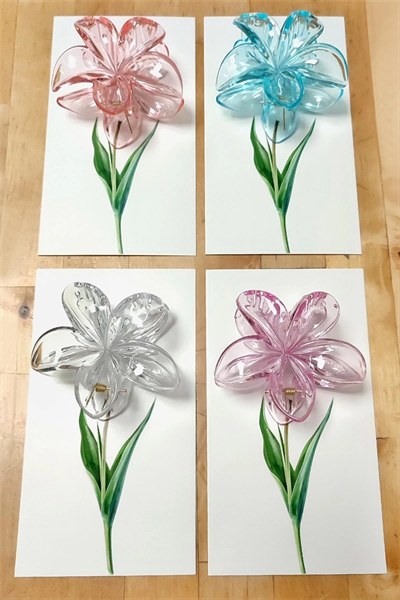 100 Adet Şeffaf Renkli Lotus Toka 8 cm Kına Seti