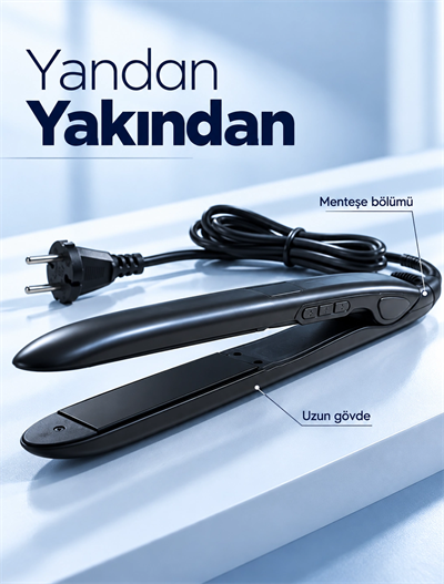 %100 Katı Seramik Plakalı LCD Ekranlı Saç Düzleştirici