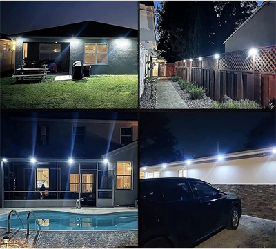 100 Led Dış Mekan Solar Aydınlatma Fotoselli Solar Lamba Hareket Sensörlü