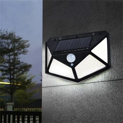 100 Ledli 3 Farklı Aydınlatma Ayarlı Solar Güneş Enerjili Hareket Sensörlü Bahçe Duvar Lambası Bx40