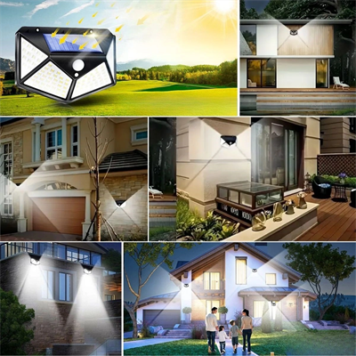 100 Ledli 3 Farklı Aydınlatma Ayarlı Solar Güneş Enerjili Hareket Sensörlü Bahçe Duvar Lambası Bx40