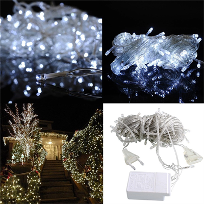 100 Ledli 8 Fonksiyonlu 10 Metre Led Aydınlatma Dekor Lambası (beyaz) Bx40
