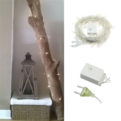 100 Ledli 8 Fonksiyonlu 10 Metre Led Aydınlatma Dekor Lambası (beyaz) Bx40