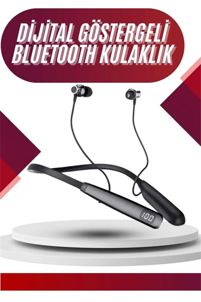 100 Saat Bluetooth Kulaklık Dijital Göstergeli ANC Özelliği Kablolu