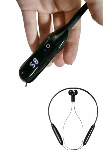 100 Saat Kablolu Boyun Askılı Dijital Göstergeli Bluetooth Kulaklık