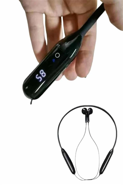 100 Saat Kablolu Boyun Askılı Dijital Göstergeli Bluetooth Kulaklık