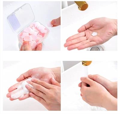 100 Yaprak Eriyen Mini Parfümlü Kağıt Sabun (3936)