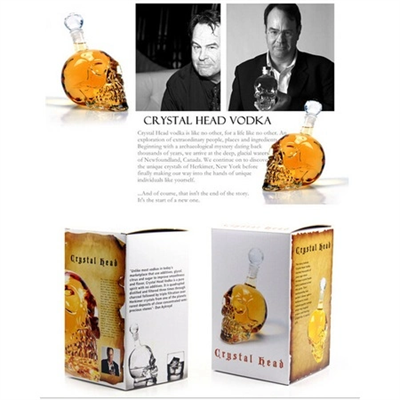 1000 Ml Crystal Head Kuru Kafa İçecek Şişesi