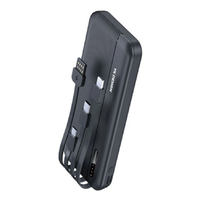 10000 Mah Micro Type-c Usb Lightning 4 Kablolu Hızlı Kablosuz Şarj Powerbank Bx40