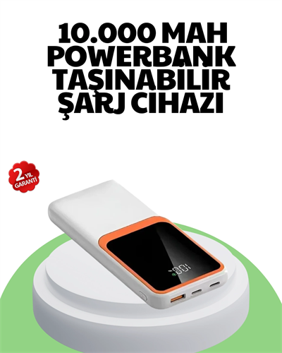 10000 mAh Hızlı Şarj Destekli Powerbank – Hafif, Kompakt ve Güvenli