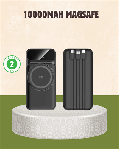 10000 mAh Kablosuz Powerbank – 15W Hızlı Şarj,  Type-C Çoklu Çıkışlı