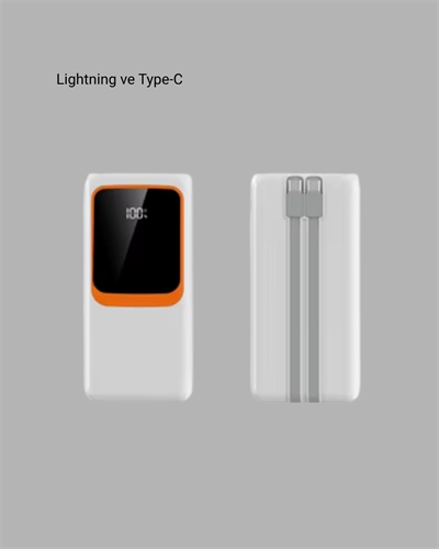 10000 mAh Taşınabilir Powerbank – Çift Çıkışlı Type-C ve Lightning Uyumlu