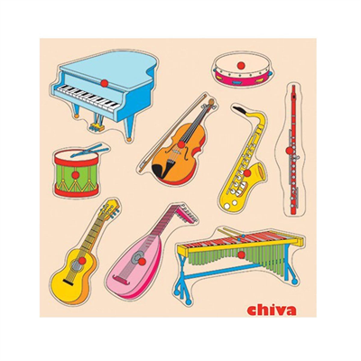 1004-CS Chiva, Müzik Aletleri Ahşap Puzzle