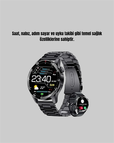 100mAh Şarjlı Akıllı Saat – Mesaj Bildirimi, Müzik Kontrolü ve Ergonomik Tasarım