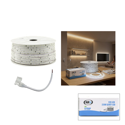 100mt 6500k - Beyaz Dış Mekan Şerit Led 220v 120led Ars-348985 Bx40