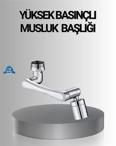 1080° Dönebilen Musluk Başlığı Robotik Kol Havalandırıcı Çok Yönlü Su Yönlendirme