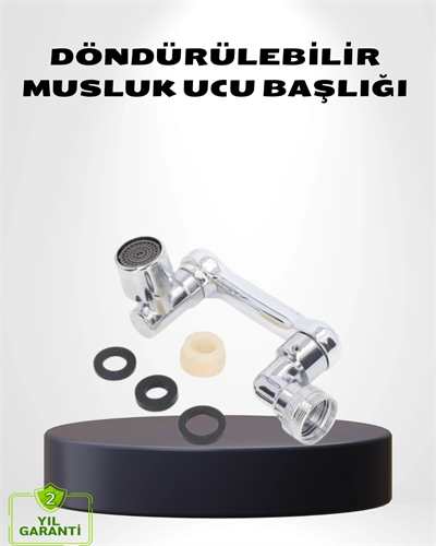 1080° Dönebilen Musluk Ucu – Su Tasarruflu, Esnek ve 360° Çift Eksenli Başlık