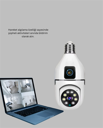 1080P WiFi Ampul Güvenlik Kamerası – Gece Görüş & Uzaktan Erişim Yeni Nesil