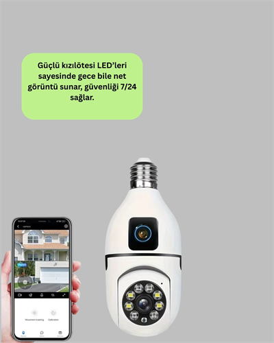 1080P WiFi Ampul Güvenlik Kamerası – Gece Görüş & Uzaktan Erişim Yeni Nesil