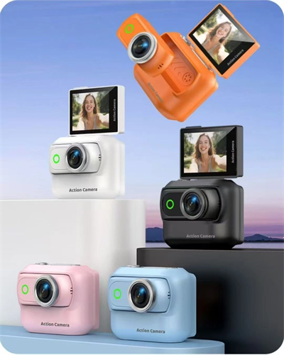 1080p Dijital Video Kamera (32gb) Kart Dijital Vlog Fotoğraf Makinesi  Türkçe Pembe