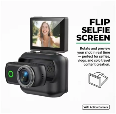 1080p Dijital Video Kamera (32gb) Kart Dijital Vlog Fotoğraf Makinesi  Türkçe  Siyah