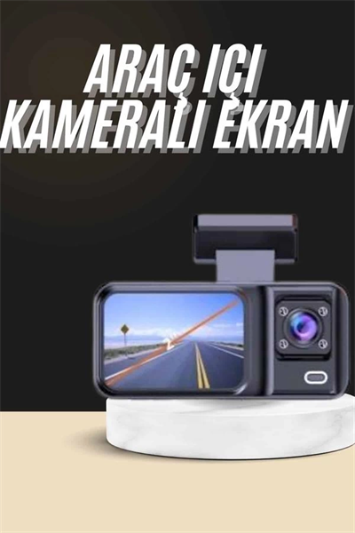 1080p Sürüş Kaydedici 2 İnç Araç Araba Ön İç Arka DVR IPS Ekran