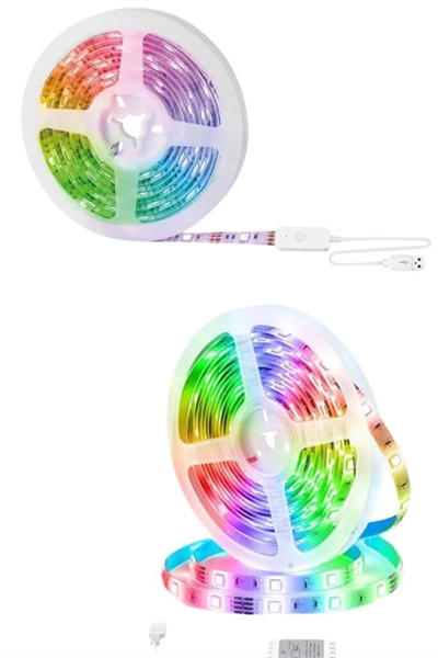 10M Şerit Led İç Mekan Renkli Rgb Şerit Led Kumandalı