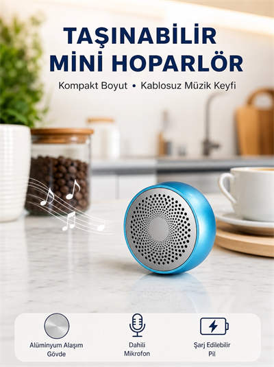 10W Güçlü Stereo Bluetooth Hoparlör – 360° Surround Ses Deneyimi Yeni Nesil