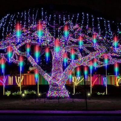 10'lu 45 CM Uzunluğunda Plastik Meteor 2m Kablo LED USB RGB Ağaç Işığı – Renk Değiştiren Asmalı Dekoratif Bahçe ve Dış Mekan Aydınlatması (3936)