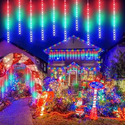 10'lu 45 CM Uzunluğunda Plastik Meteor 2m Kablo LED USB RGB Ağaç Işığı – Renk Değiştiren Asmalı Dekoratif Bahçe ve Dış Mekan Aydınlatması (3936)