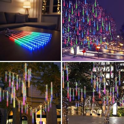 10'lu 45 CM Uzunluğunda Plastik Meteor 2m Kablo LED USB RGB Ağaç Işığı – Renk Değiştiren Asmalı Dekoratif Bahçe ve Dış Mekan Aydınlatması (3936)