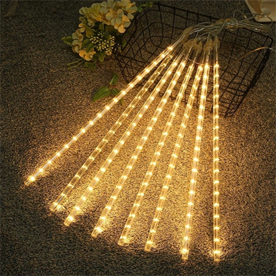 10'lu 45 Cm Plastik Meteor Led Usb 2m Kablo Sarı Renk Ağaç Işığı – Renk Değiştiren Asmalı Dekoratif Bahçe Ve Dış Mekan Aydınlatması Bx40