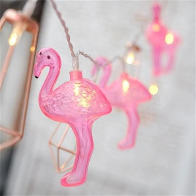 10'lu Pilli Led Flamingo Dekoratif Işık Zinciri Aydınlatma 1,5 Mt Bx40