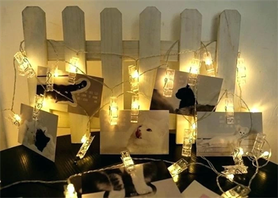 10lu Led Işıklı Fotoğraf Mandalları