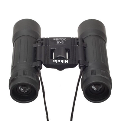 10x25 Av Dürbünü -56m/1000m - Kauçuk Kaplama Siyah