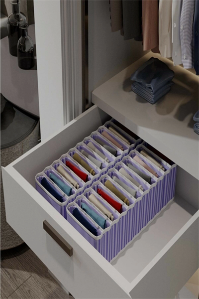 11 Bölmeli Dolap ve Çekmece Içi Düzenleyici Akordiyon Organizer M-00500 (6 Adet)