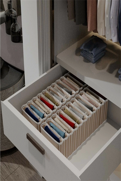 11 Bölmeli Dolap ve Çekmece Içi Düzenleyici Akordiyon Organizer M-00500 (6 Adet)