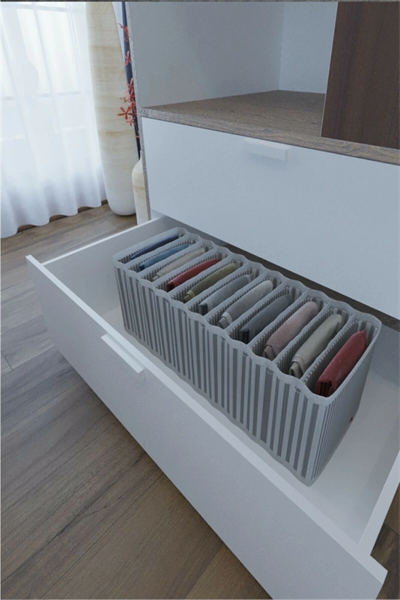 11 Bölmeli Dolap ve Çekmece Içi Düzenleyici Akordiyon Organizer M-00500 (6 Adet)