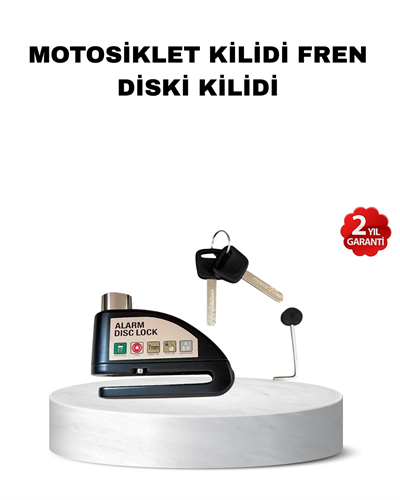 110 dB Alarmlı Disk Fren Kilidi Su Geçirmez Çelik Gövde Motosiklet Güvenlik