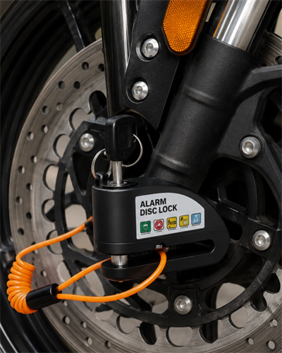 110 dB Alarmlı Disk Fren Kilidi Su Geçirmez Çelik Motosiklet Güvenlik Kilidi