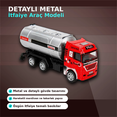 11,5 cm Die-Cast Metal Model Araç - Eco Lounge Serisi - İtfaiye, Tanker veya Kurtarıcı Seçeneği