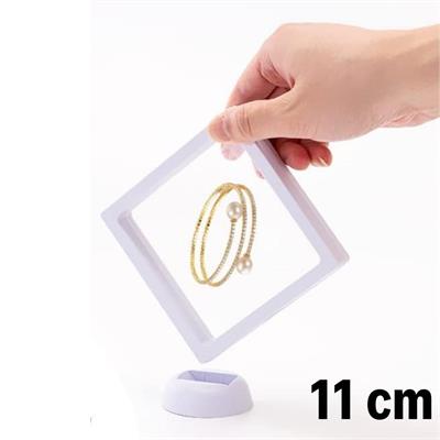 11x11cm Standlı 3D Takı Ziynet Hatıra Koleksiyon Saklama Kutusu Şeffaf Film Çerçevesi (3936)
