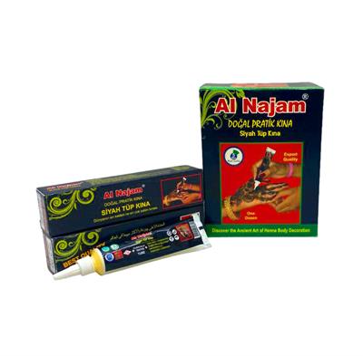 12 ADET AL NAJAM SİYAH TÜP KINA 30GR (3936)