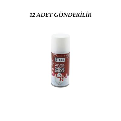 12 ADET SNOW PARTY SPRAY KAR SPREYİ 150ML HER YÜZEYE KAR EFEKTLİ YAZI YAZMA (3936)