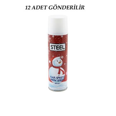12 ADET STEEL MAX KAR SPREYİ 200ML (3936)