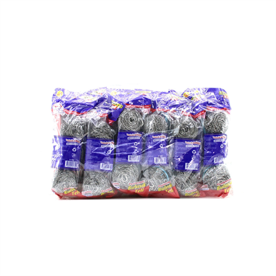 12 Adet 3+1 Bulaşık Top Teli Uzun Saplı Bx40