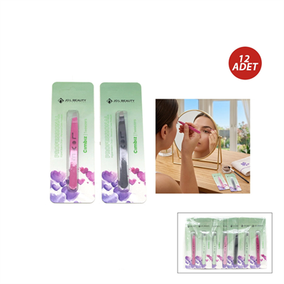12 Adet Love Cımbız Renkli Bx40