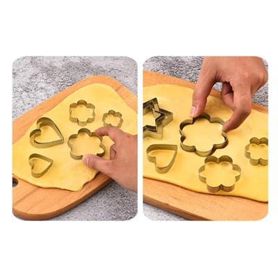 12 Adet Paslanmaz Çelik Kurabiye Kalıbı Seti