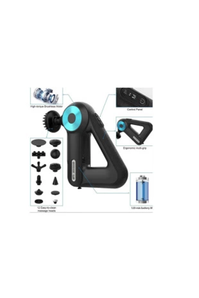 12 Başlıklı Profesyonel Masaj Sı Sporcu Masaj Aleti Seti  6 Hızlı Şarjlı Masaj